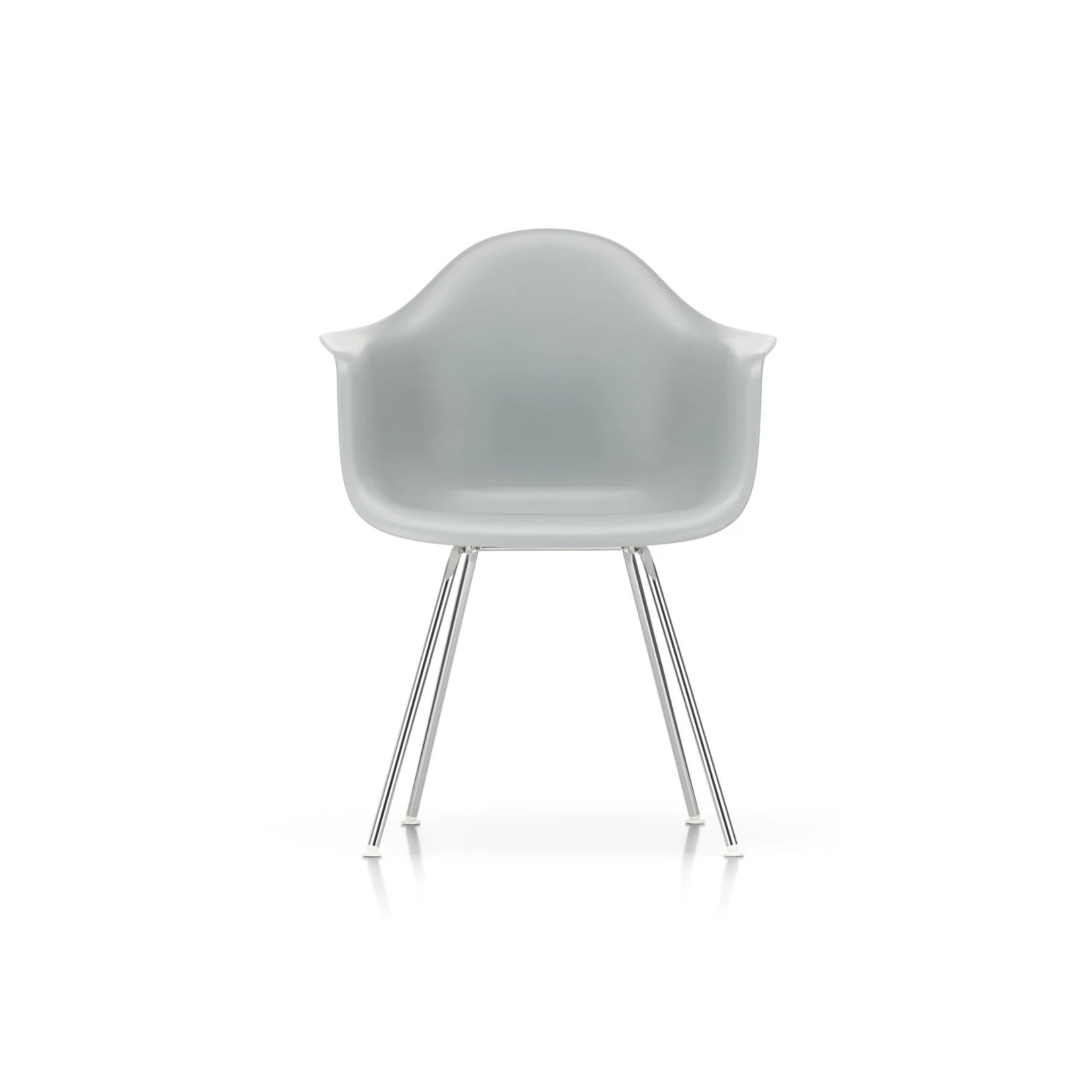 Eames Plastic Chair DAX / Chrome / Light Grey