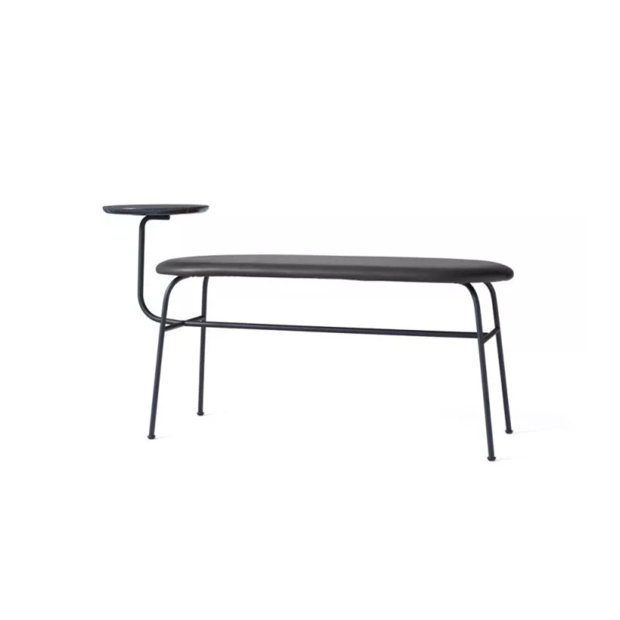 Afteroom Bench - Nero Marquina - Leather Dunes Anthrazite 21003