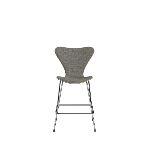 3187 - Series 7 Counter Stool Front upholstered-Natural veneer