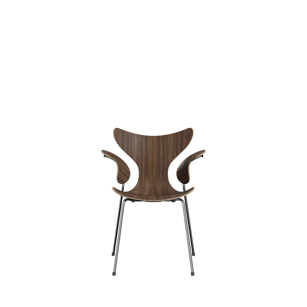 3208 - Lily Armchair / Chrome /Walnut