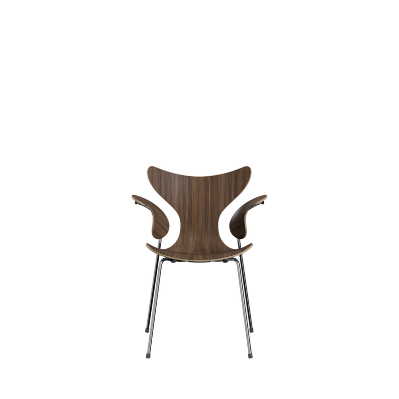 3208 - Lily Armchair / Chrome /Walnut