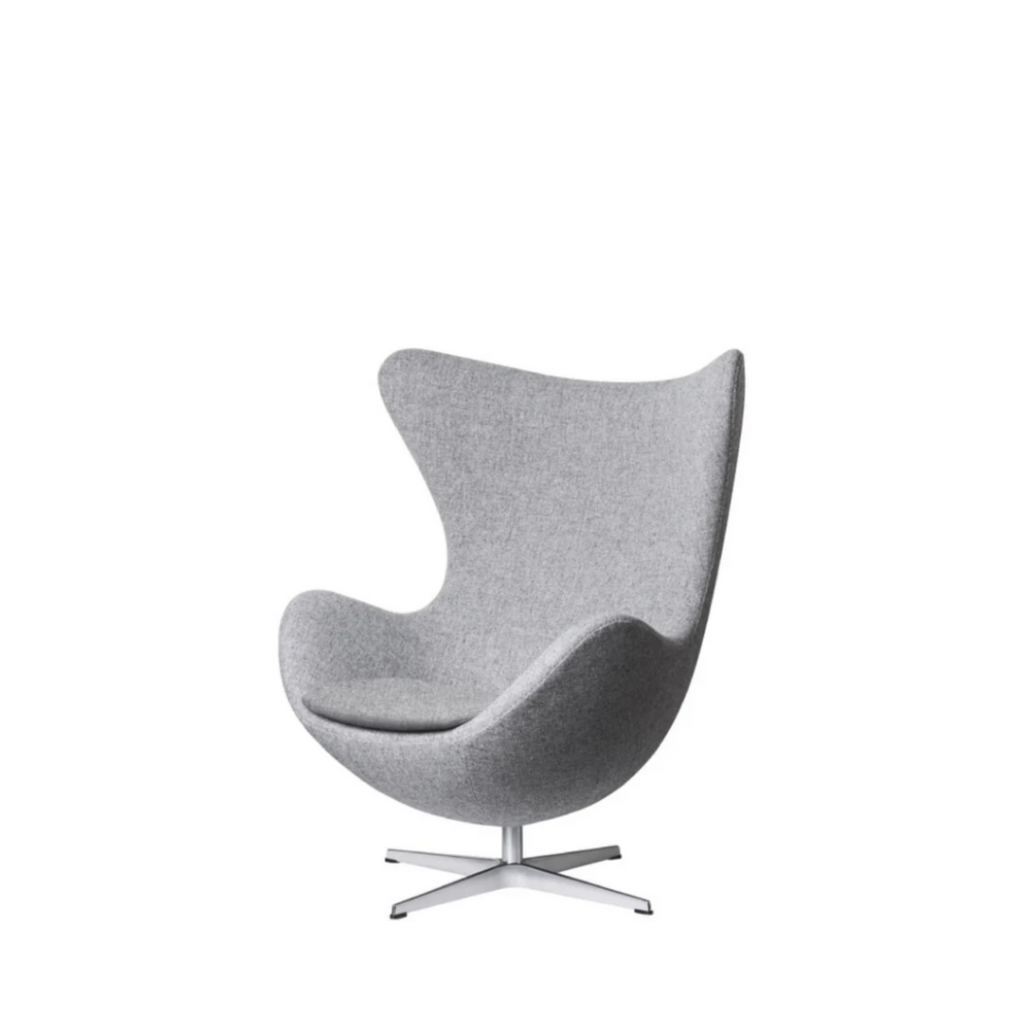 3316 - Egg Lounge Chair & Footstool - Dedar Artemidor col. 001 (re-upholstered)