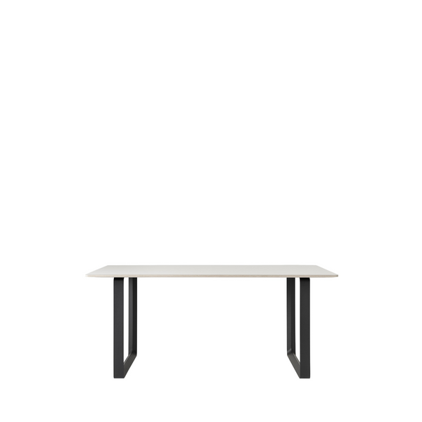 70/70 Dining Table 225x90 cm - Laminate Sand - Black