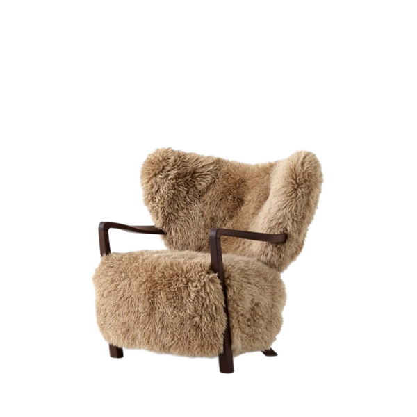 ATD2 - Wulff Lounge chair - Walnut oiled - Longhaired sheepskin Honey