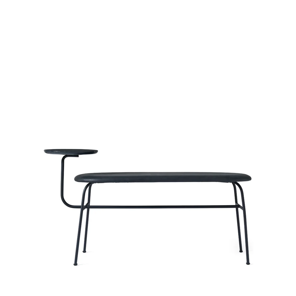 Afteroom Bench - Nero Marquina - Leather Dunes Anthrazite 21003