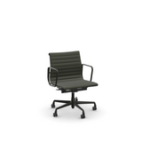 Aluminium Chair - EA 117 - Powder-coated Black - Fabric Hopsak Nero-Forest