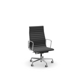 Aluminium Chair - EA 119 - Chrome - Leather Premium 67 Asphalt