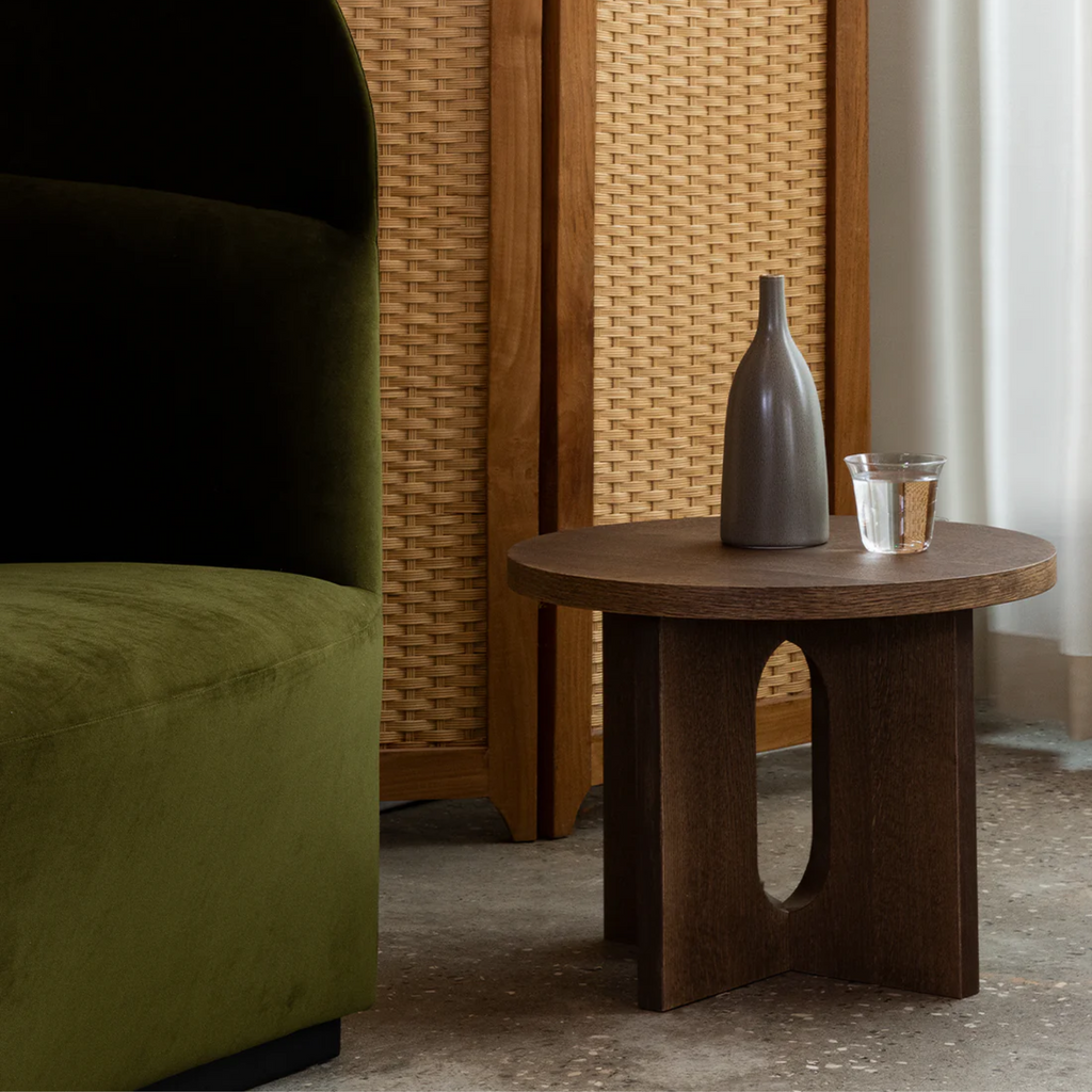 Androgyne Side Table - Walnut - Kunis Breccia