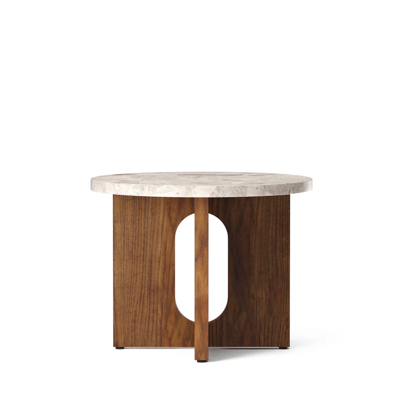 Androgyne Side Table - Walnut - Kunis Breccia