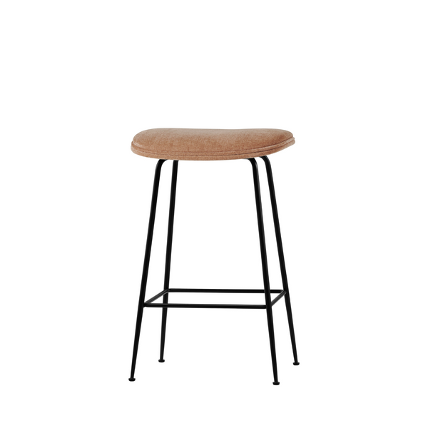 Beetle Counter Stool - Black - Leather Dunes Rust