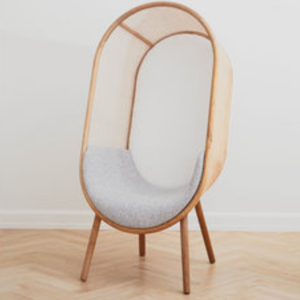 Cocoon Lounge Chair / Oak / Fabric Hot Madison mix