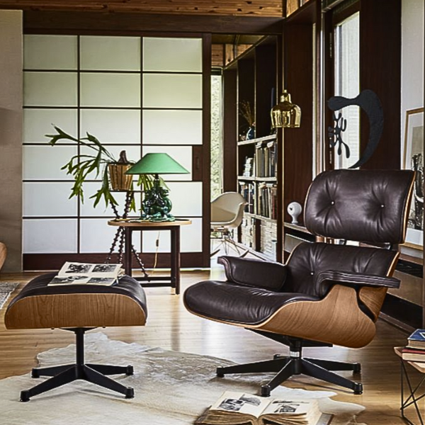 Eames Lounge Chair & Ottoman - Black ash