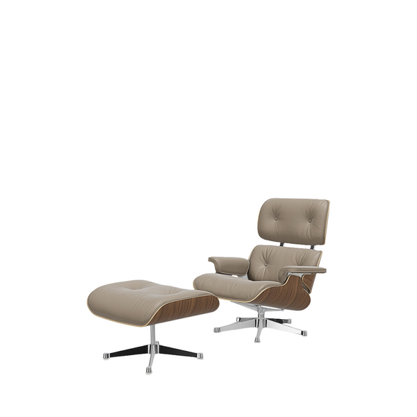 Eames Lounge Chair & Ottoman - White pigmented walnut