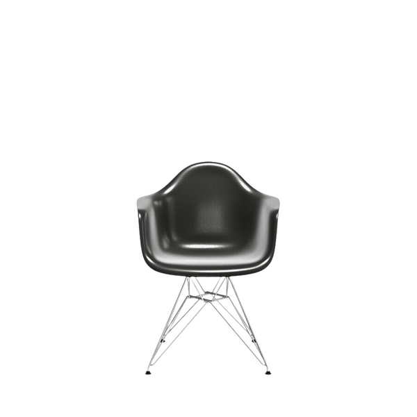 Eames Plastic Chair DAR / Chrome / Deep black