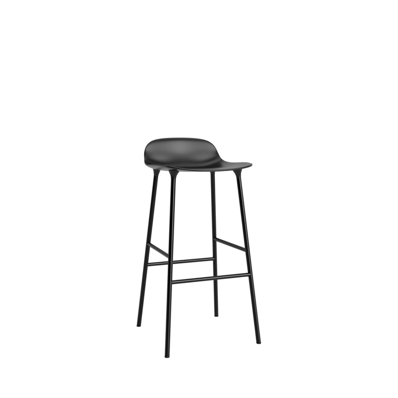 Form Barstool 75 Steel / Black / Fabric Synergy col.48