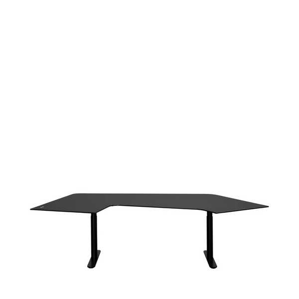 HiLow Wewerka B Desk / Black / Linoleum Anthracite