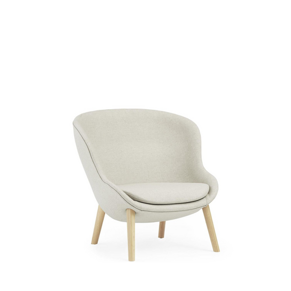 Hyg Lounge Chair Low back / Oak / Fabric Kvadrat Remix 3 933