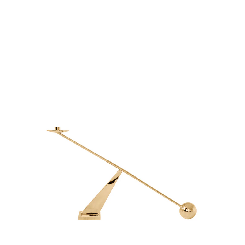 Interconnect Candle Holder / Polished brass