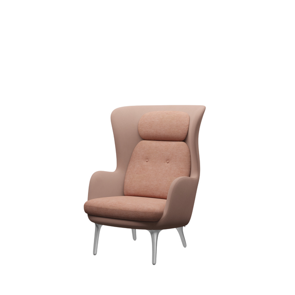 JH1 - Ro Lounge Chair Brushed aluminium legs