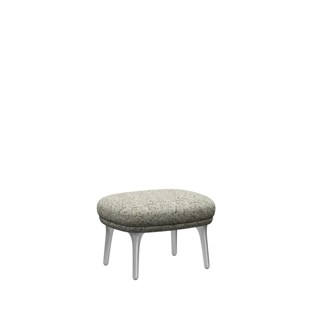 JH14 - Fri Footstool Brushed aluminium legs