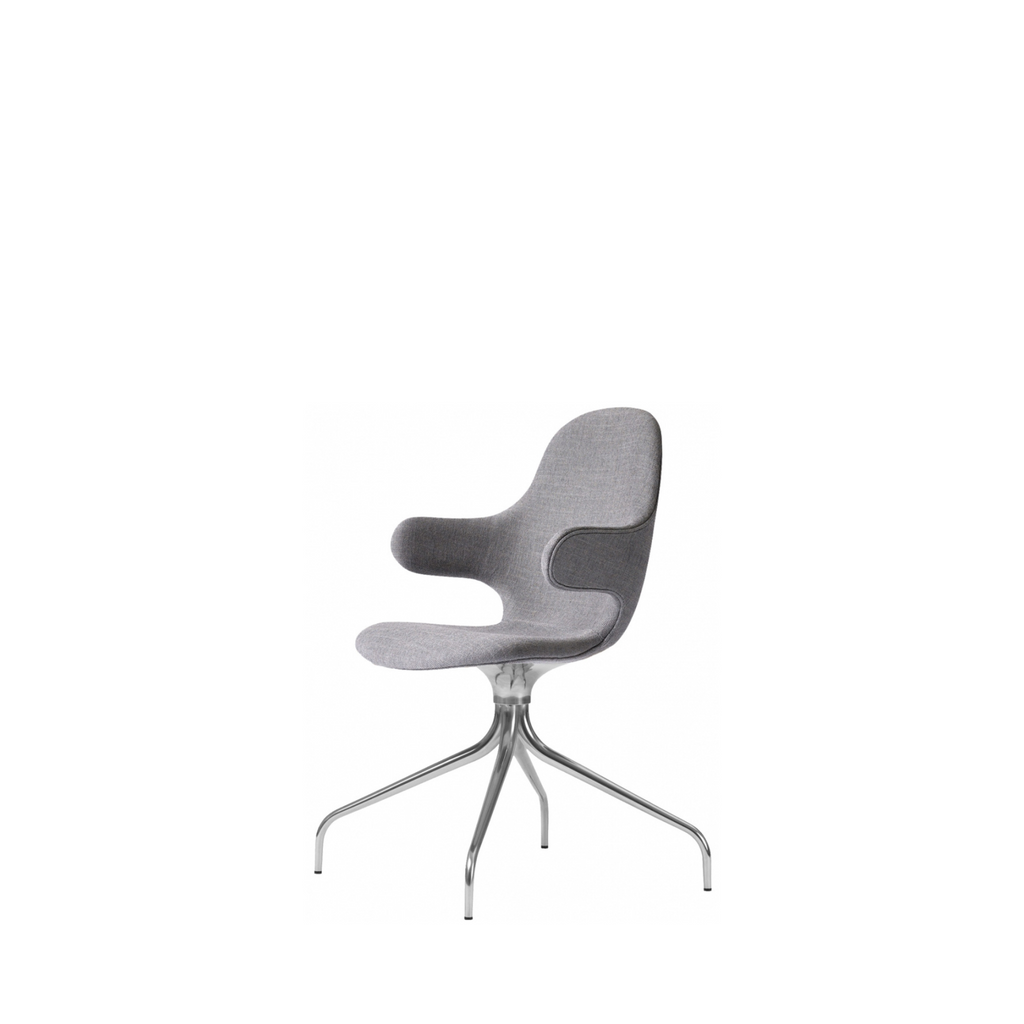 JH2 - Catch Swivel chair / Polished aluminium base / Fabric Remix 123