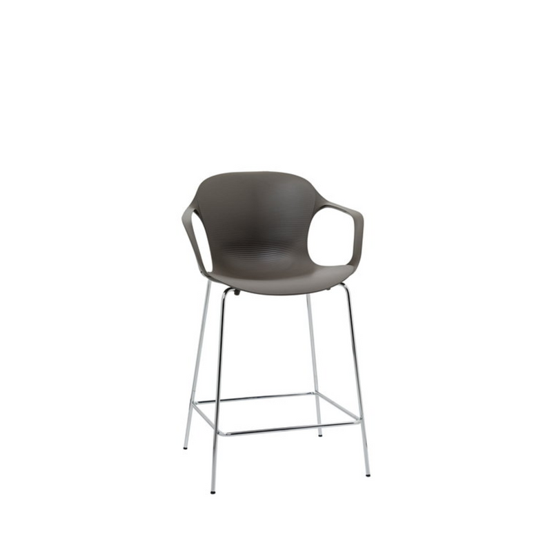 KS69 - Nap Barstool / Chrome / Pepper grey