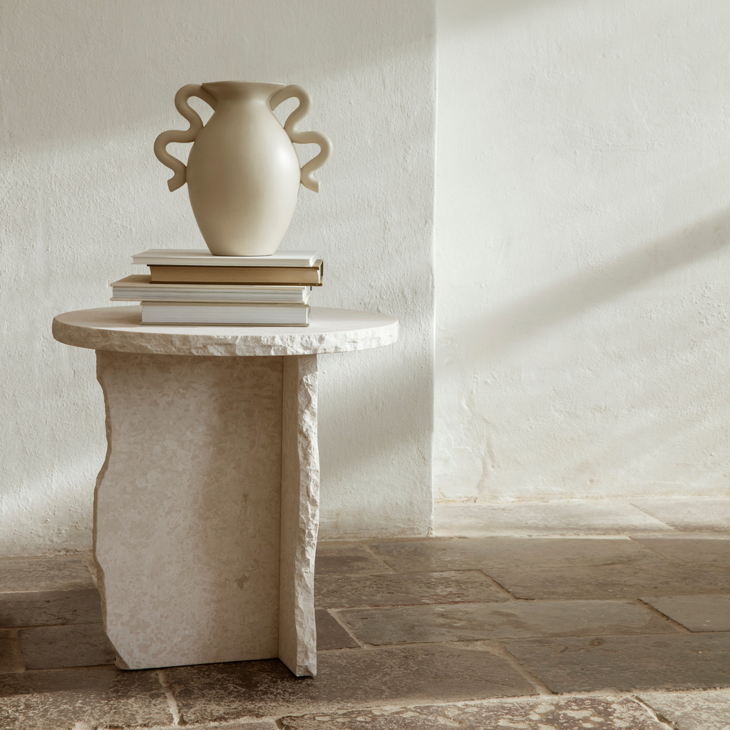 Mineral Sculptural Table / Bianco Curia marble