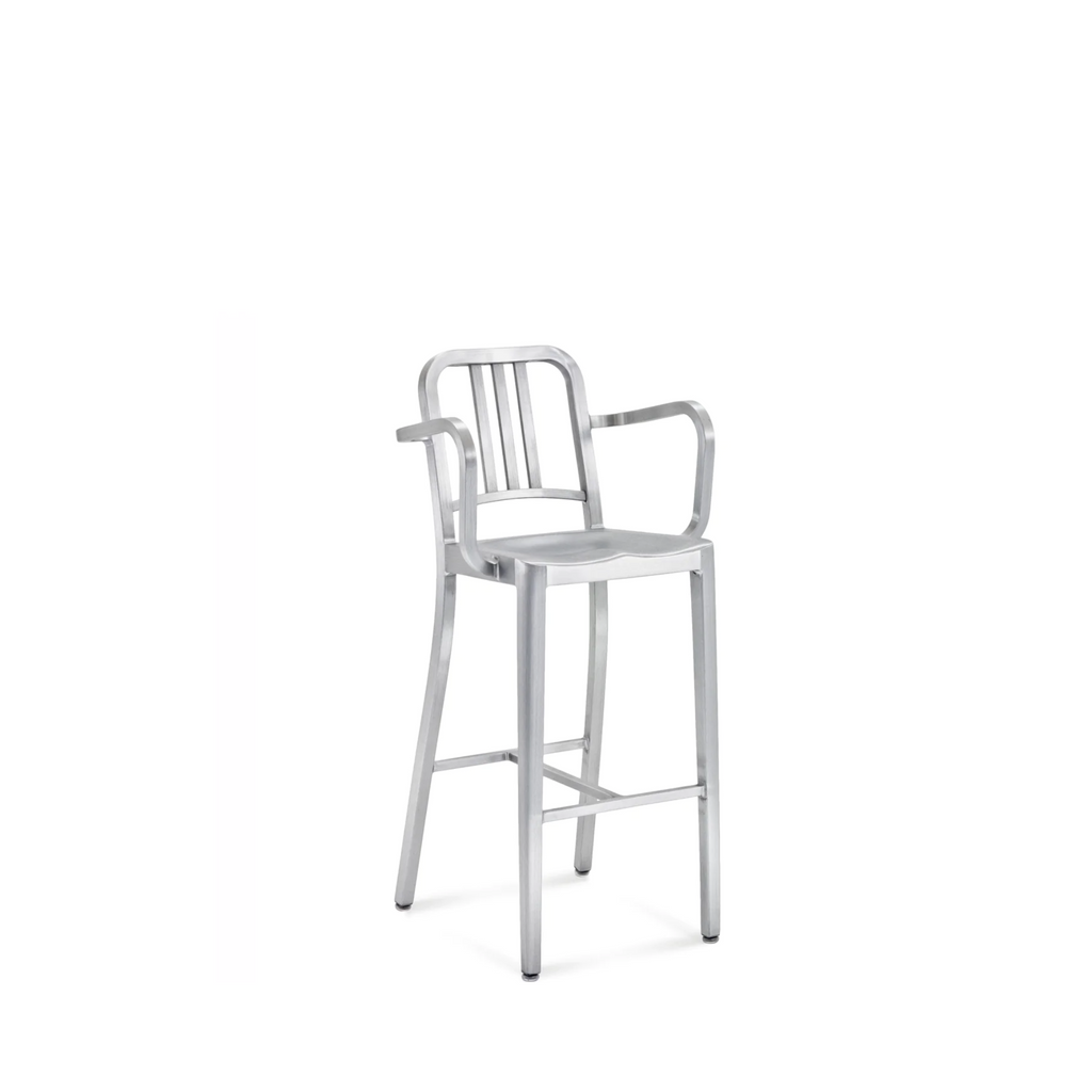 Navy Barstool - Arms