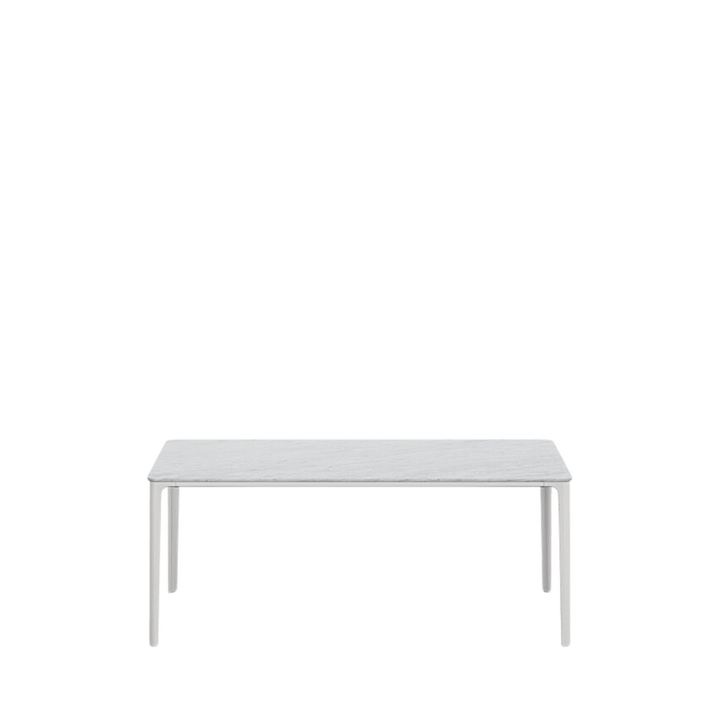 Plate Dining Table - L 2400 / White / Carrara marble