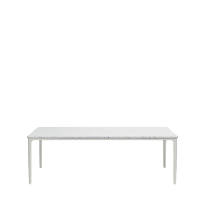 Plate table - 710x1130 / White / Carrara marble