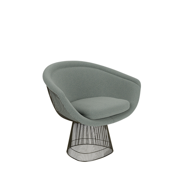 Platner Lounge Chair / Metallic Bronze / Fabric Curly Ivory