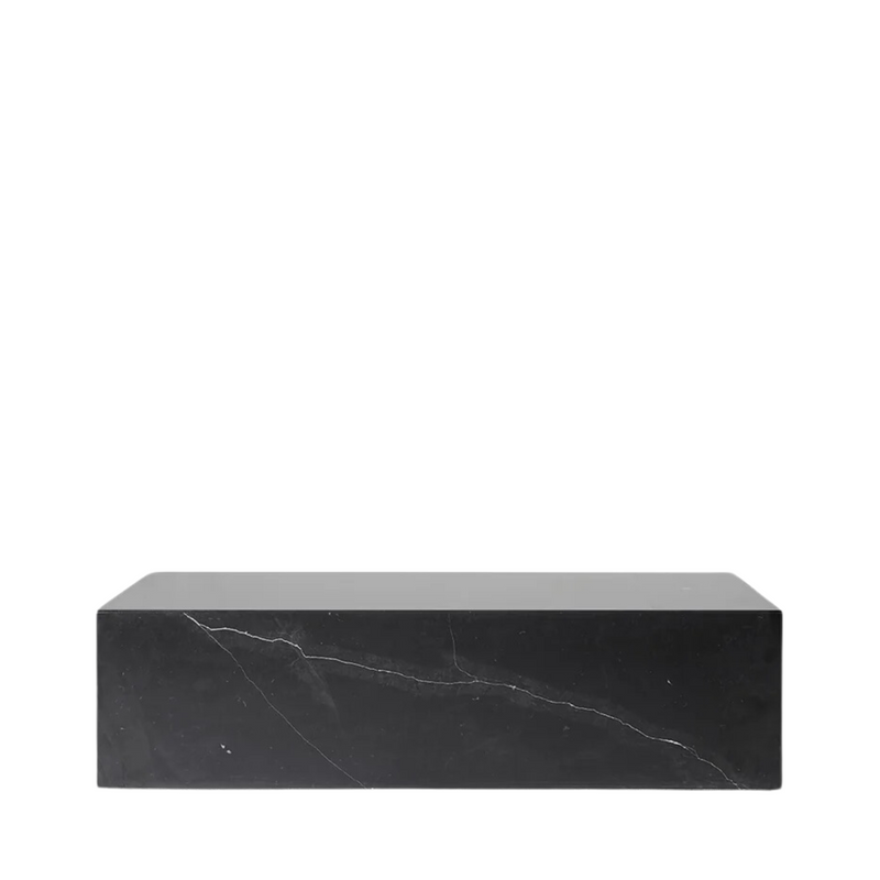 Plinth Coffee Table - Low / Nero Marquina Marble Black