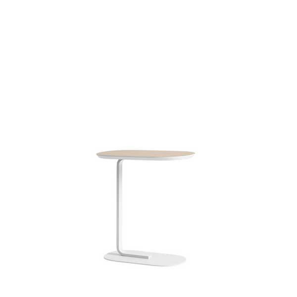 Relate side table Low /Oak Veneer/Off-White