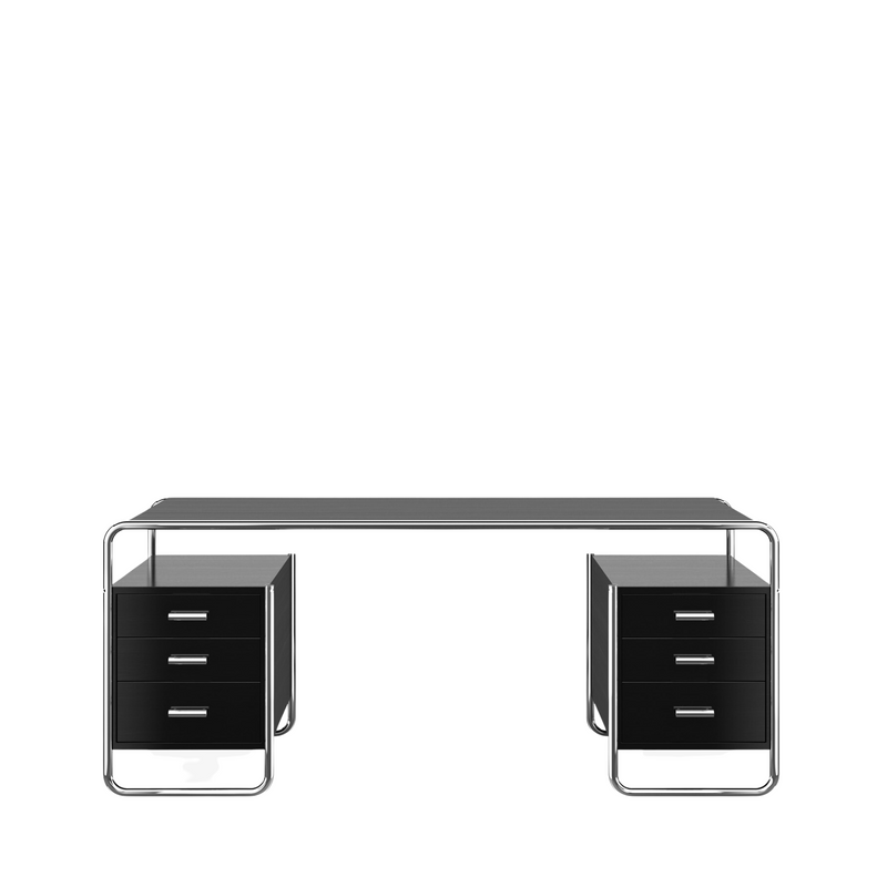 S 285/5 Desk / Chrome-plated / Stained ash I black