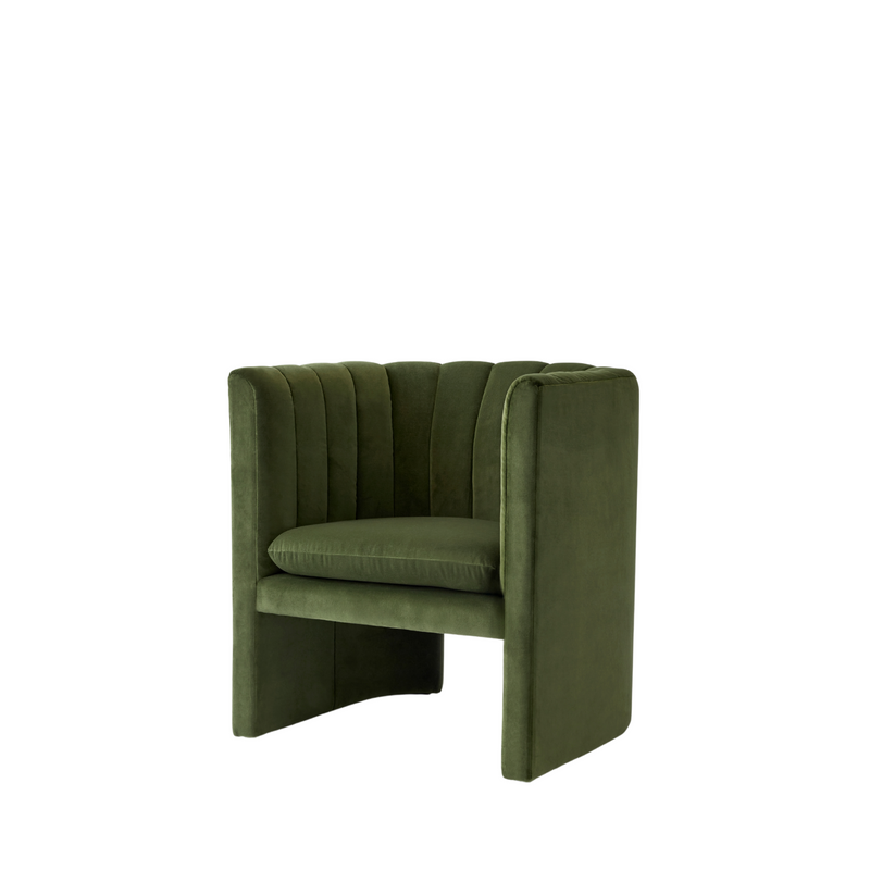 SC23 - Loafer lounge chair / Velvet 02 Pine