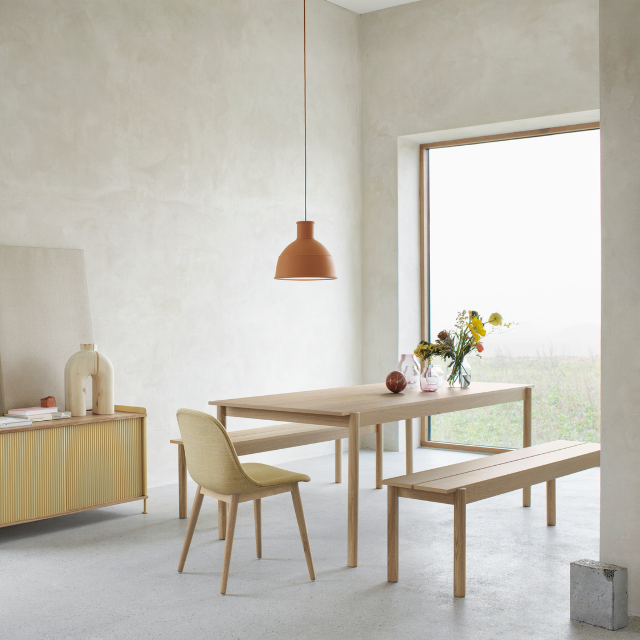Linear Wood Bench/ Oak