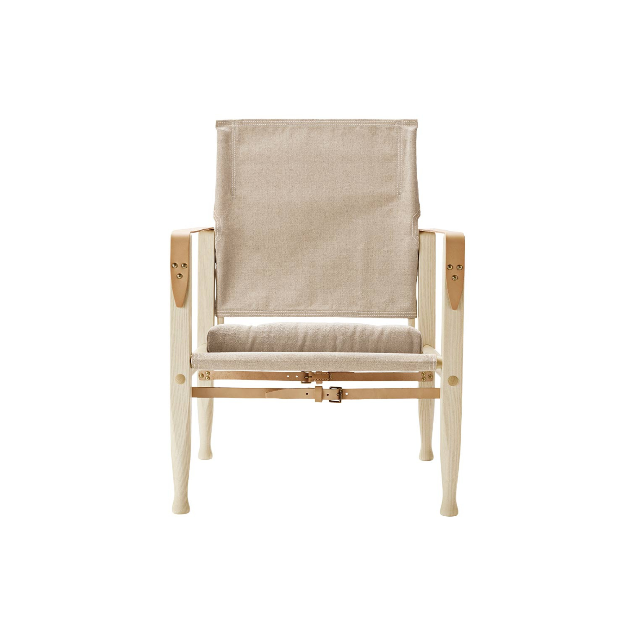 KK47000 - Safari Chair - Ash White Oil - Natural Canvas