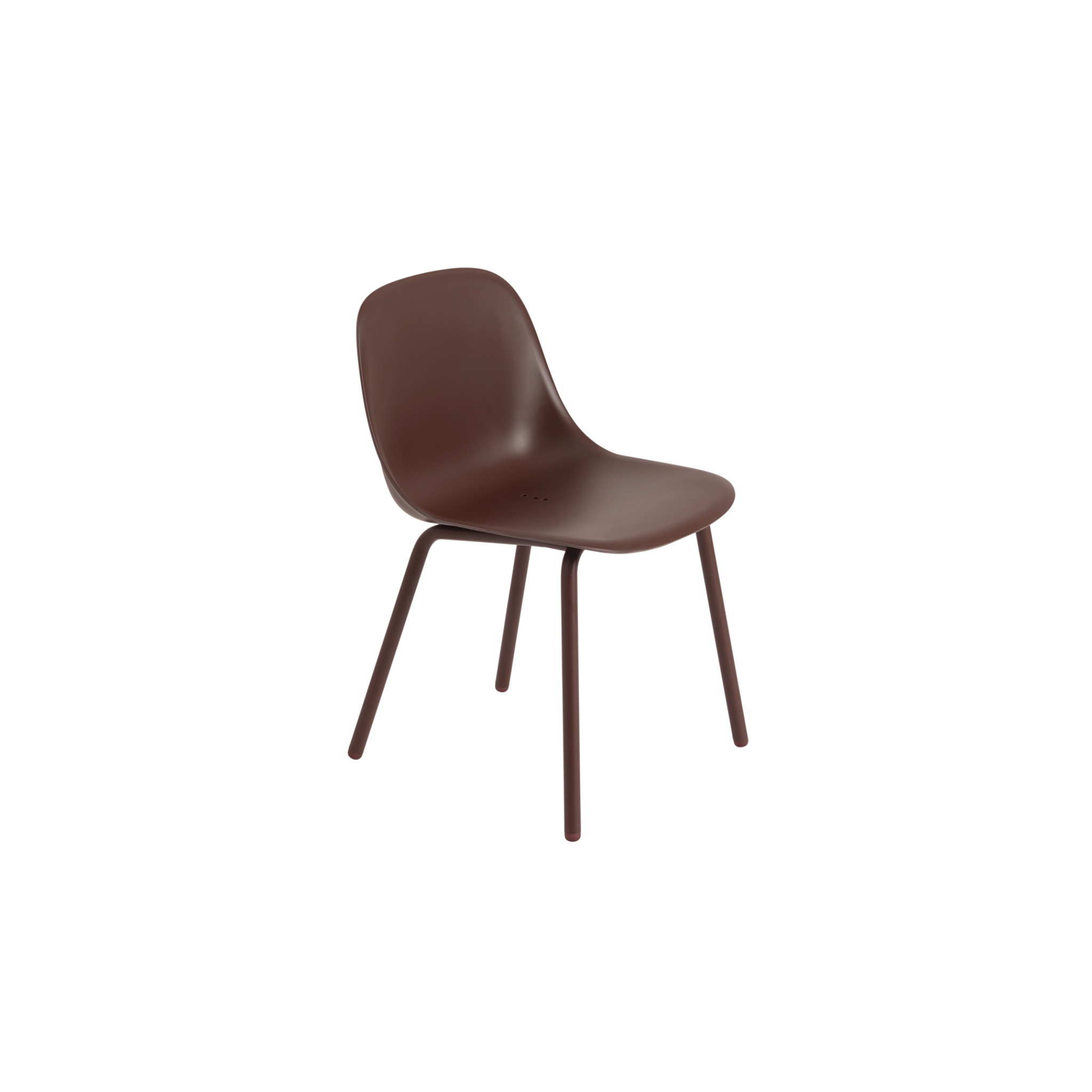 Fiber side chair/ Outdoor/ Brown Red
