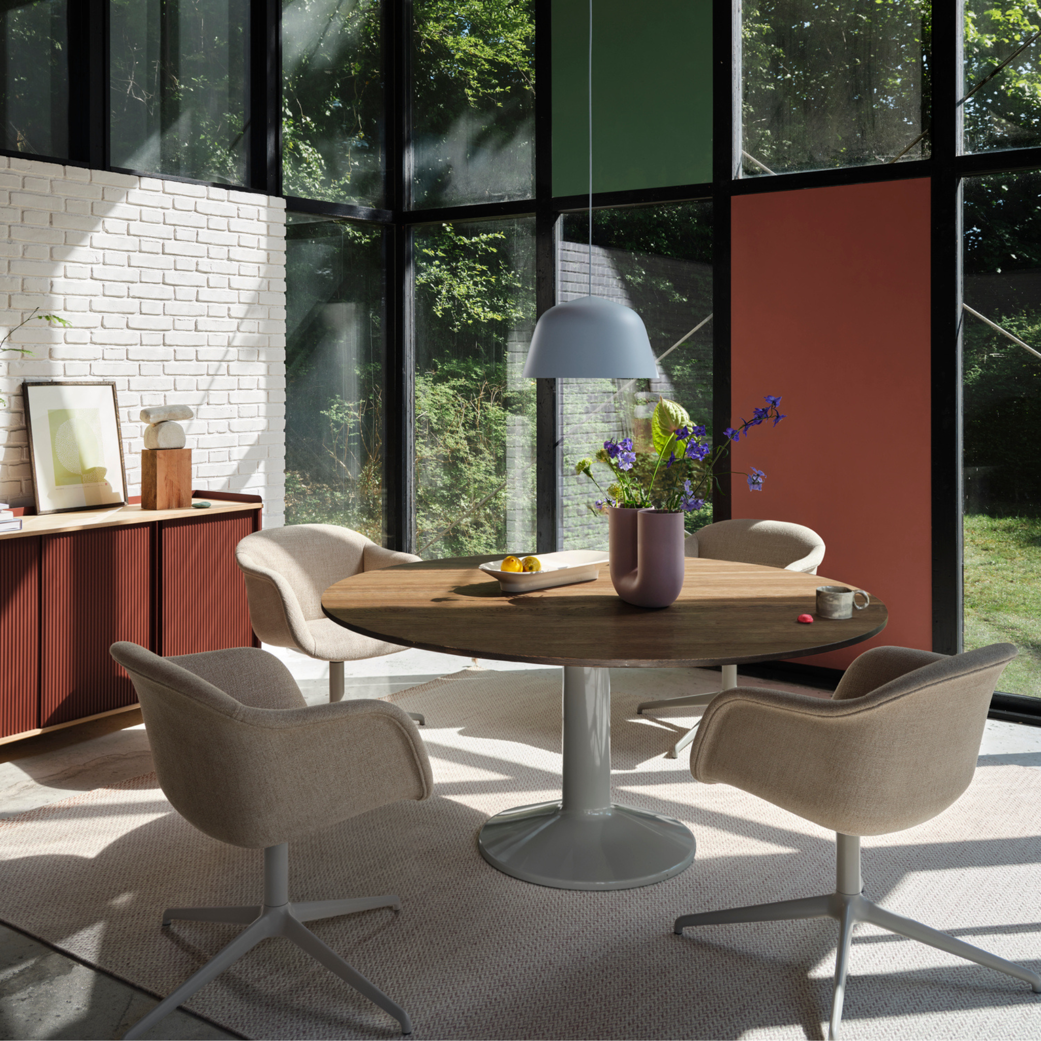 Fiber Soft Armchair/Tube base/ Ecriture 240 /Grey