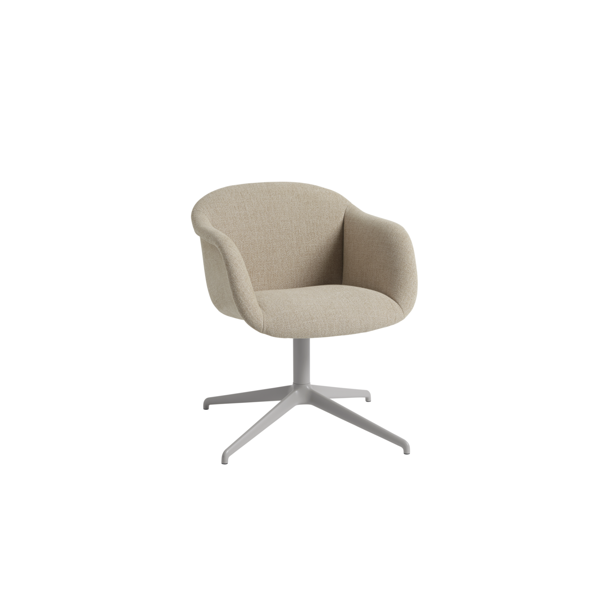 Fiber Soft Armchair/Tube base/ Ecriture 240 /Grey