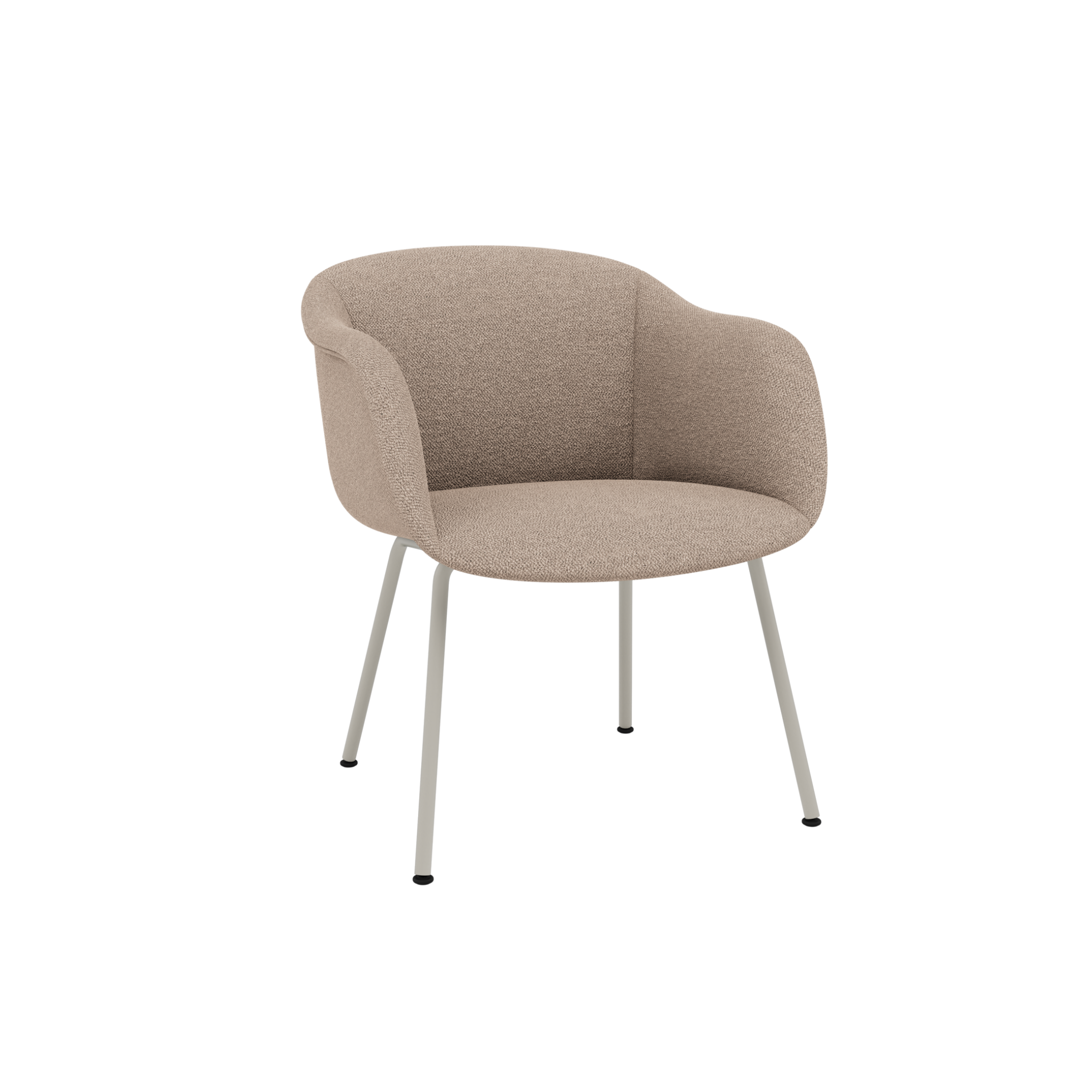 Fiber Soft Armchair/ Tube base/ Hearth 6/ Grey