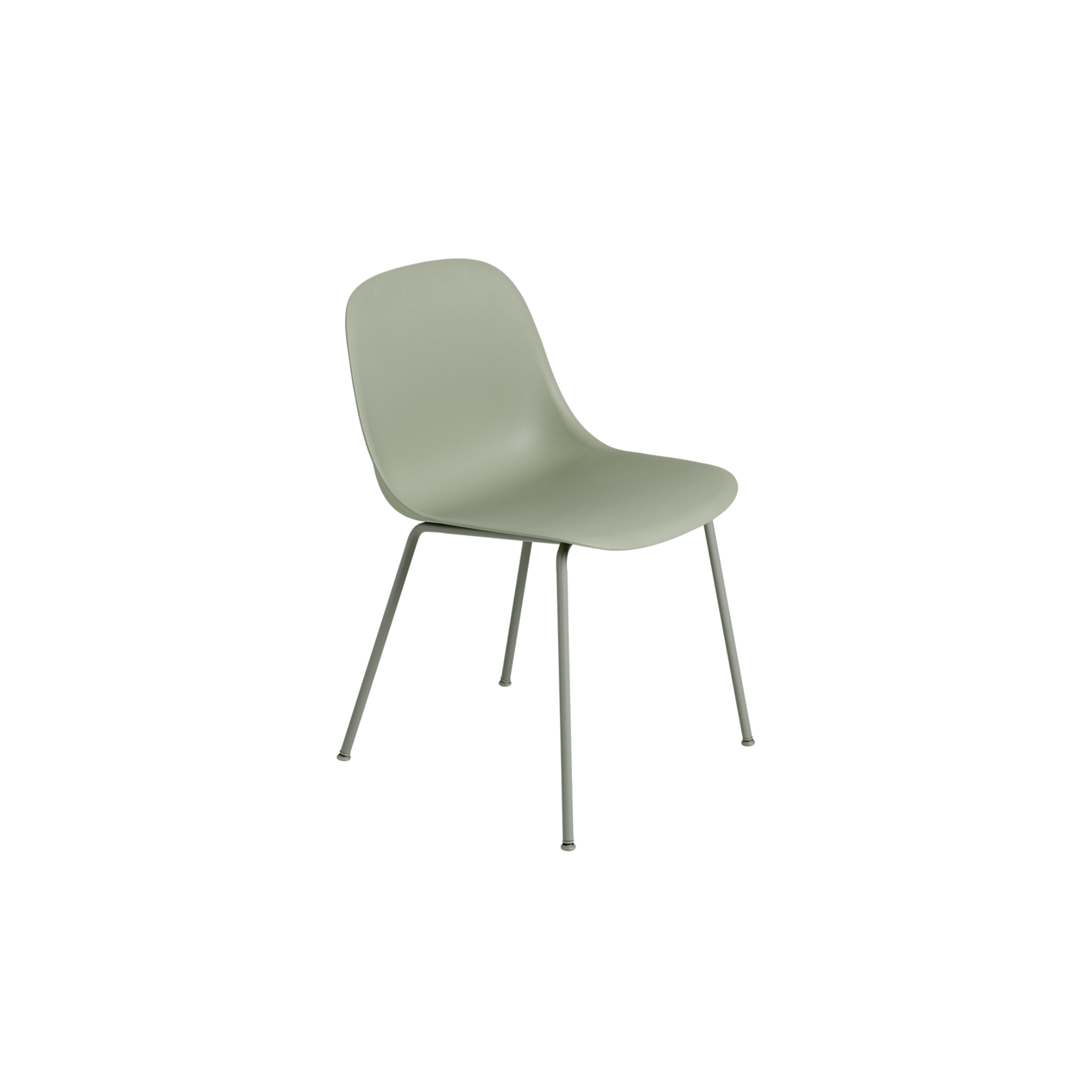 Fiber Side Chair/ Tube base/ Dusty Green