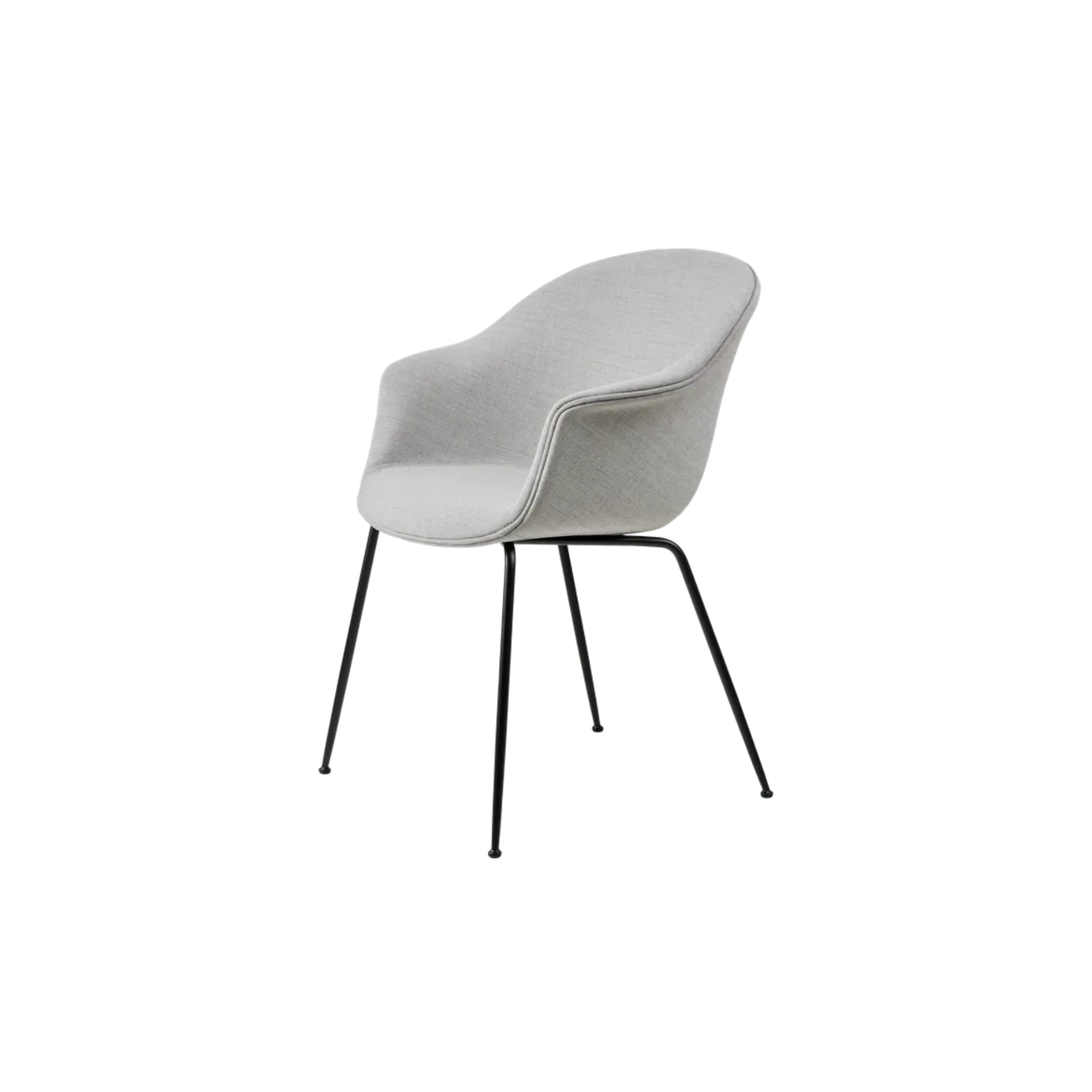 Bat Dining Chair/Full Upholstered /Black chrome/Gubbi Velvet 128 (As-Is Condition)