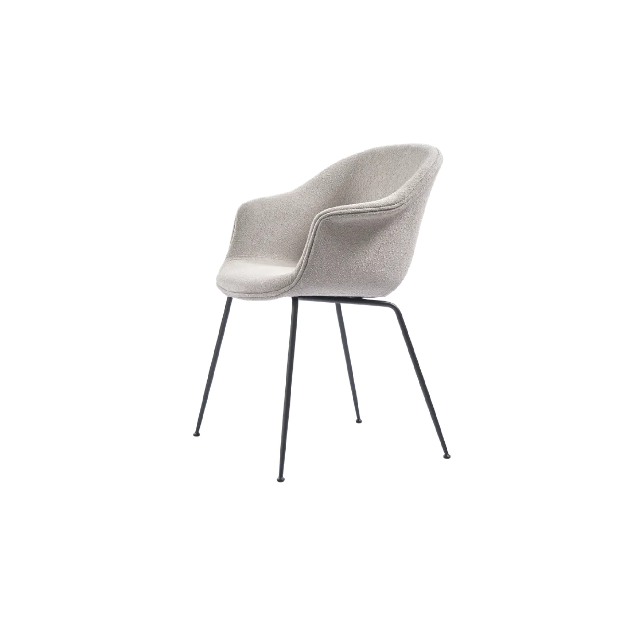 Bat Dining Chair/Full Upholstered /Black chrome/Dedar Sunday 016 (As-Is Condition)