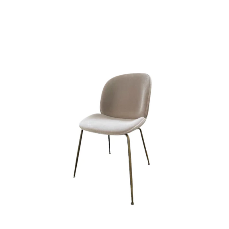 Beetle Dining Chair - Fully upholstered - Antique brass - Kvadrat Harald 3 233