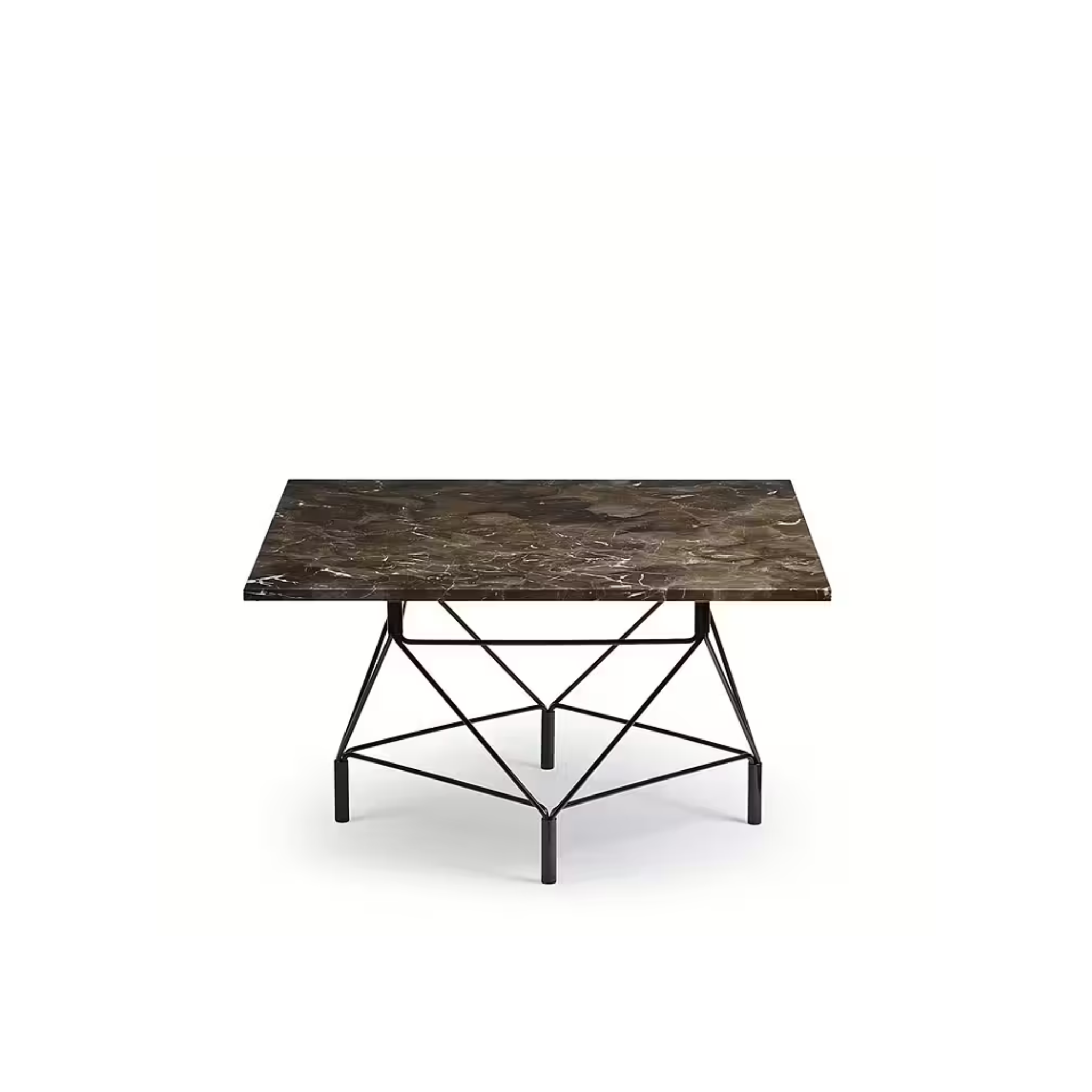 Spider Coffee Table Square 80 x 80 cm / Wooden marble / Black