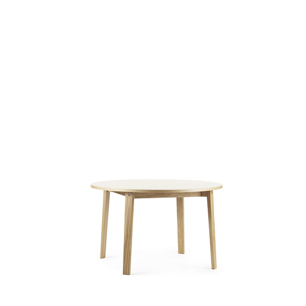 Slice Dining Table / Dia 120 / Linoleum Light Grey / Oak