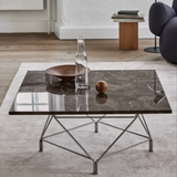 Spider Coffee Table Square 80 x 80 cm / Wooden marble / Black