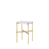 TS Side Table - 40 / Brass / Carrara marble