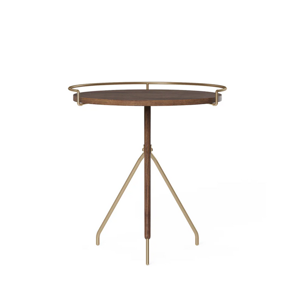 Umanoff Side Table 45 / Walnut/ Brass